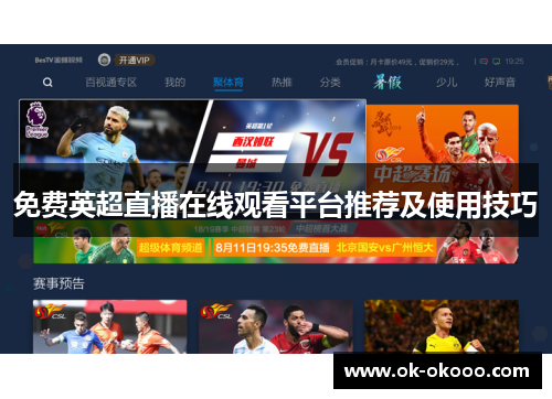免费英超直播在线观看平台推荐及使用技巧
